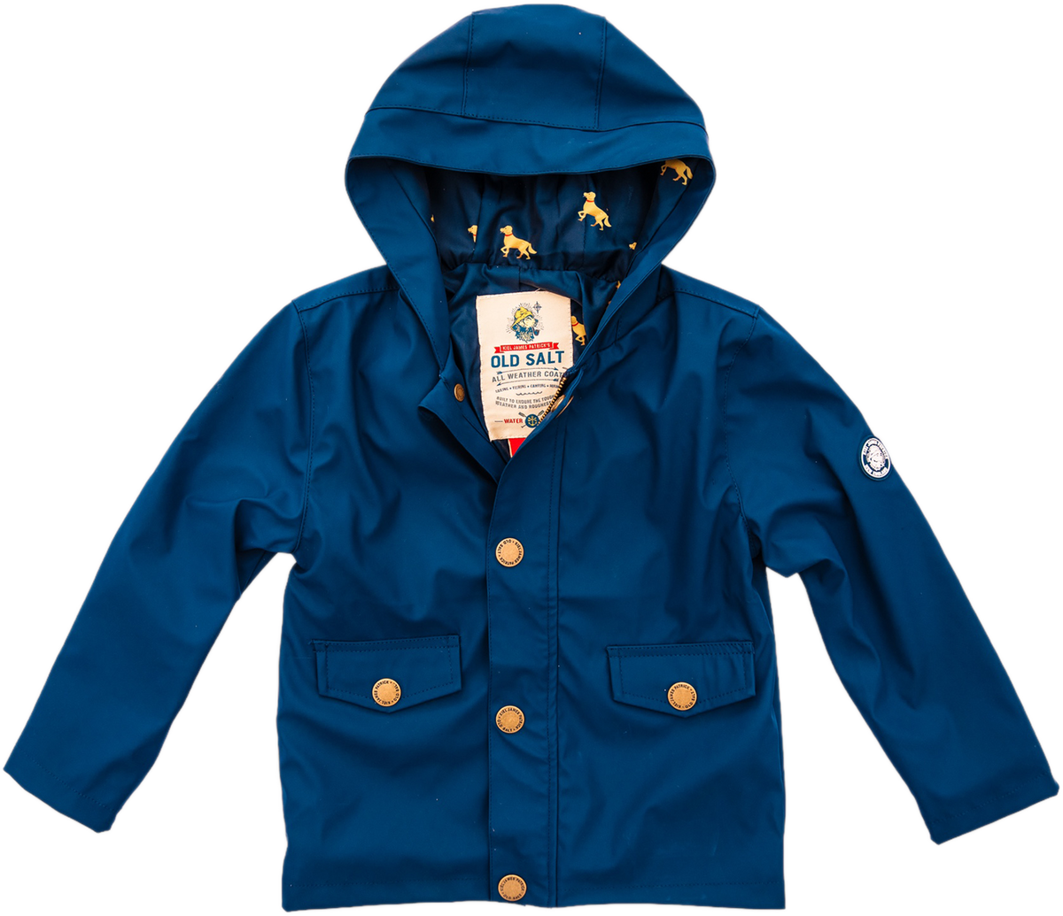 Old Salt Raincoat in Navy - Kids
