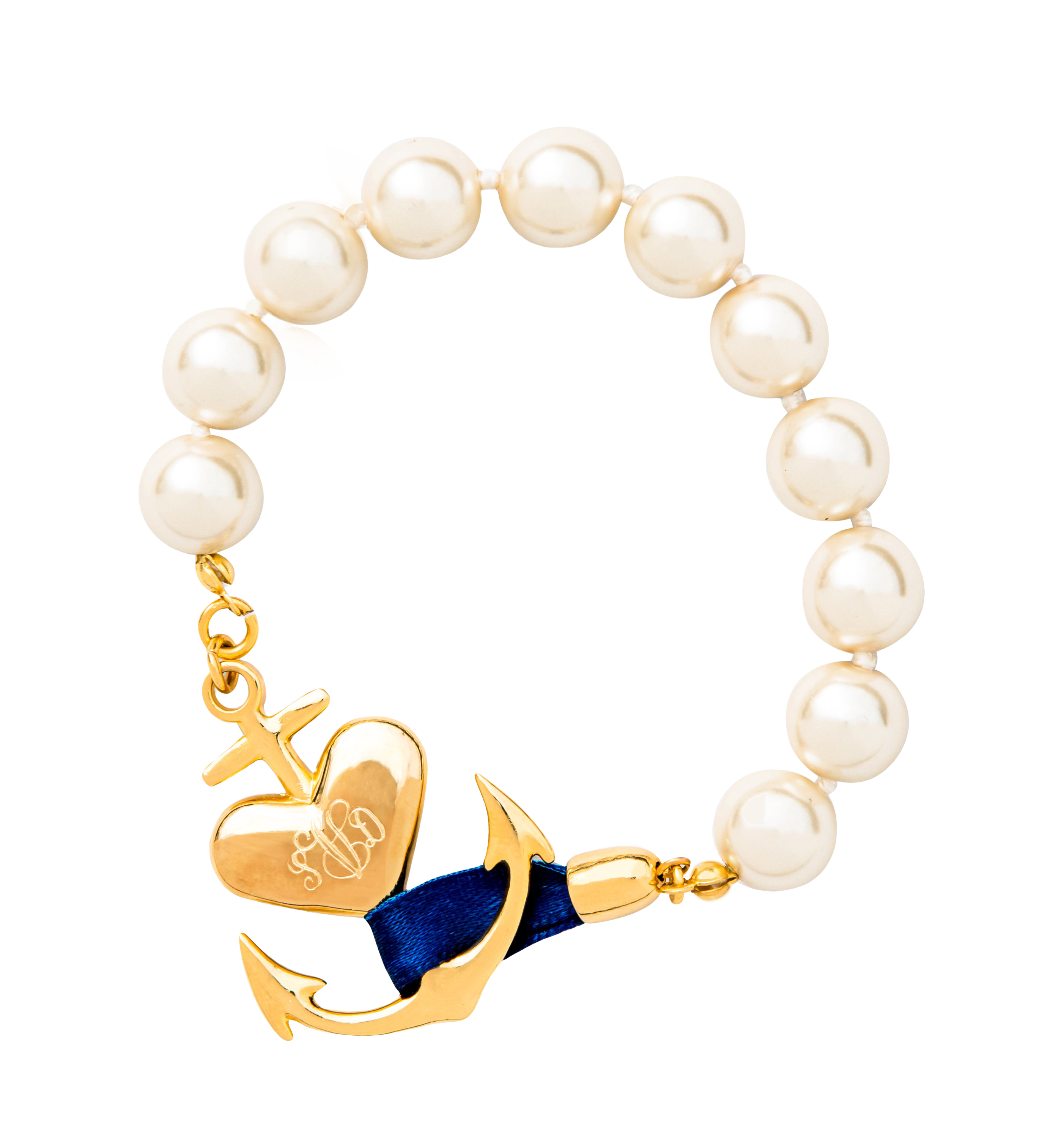Anchored Hearts Bracelet