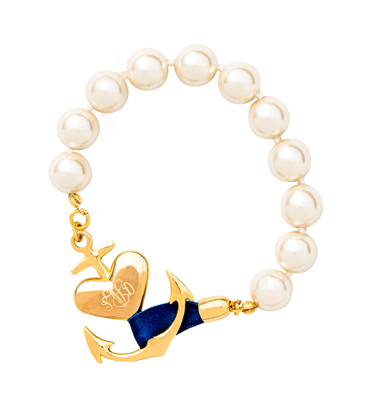 Anchored Hearts Bracelet