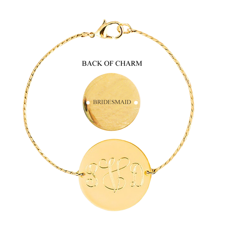gold bracelet monogram chain