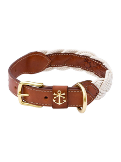The Knotty Dog Collar- White