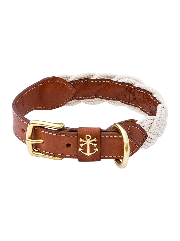 The Knotty Dog Collar- White