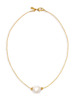 Golden Tide Pearl Knot Necklace