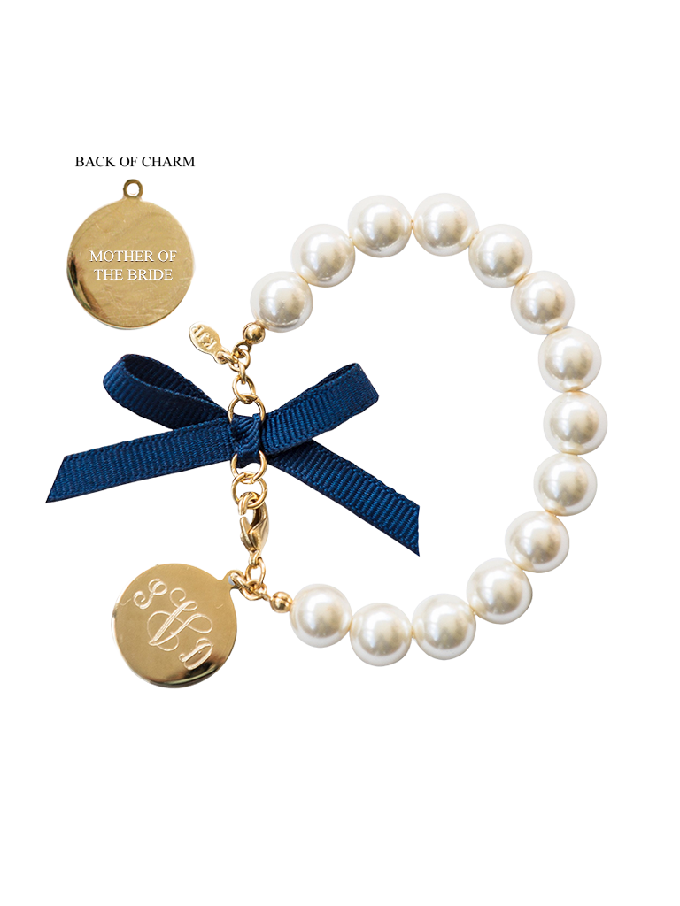 Classy Girls Wear Pearls Engravable Wedding Bracelet