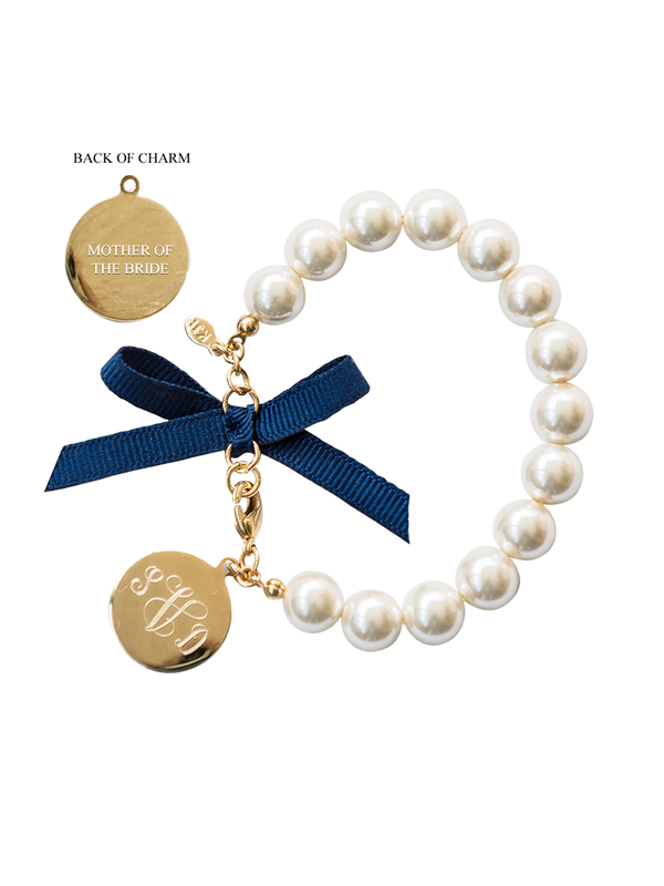 Classy Girls Wear Pearls Monogram Wedding Bracelet Kiel James