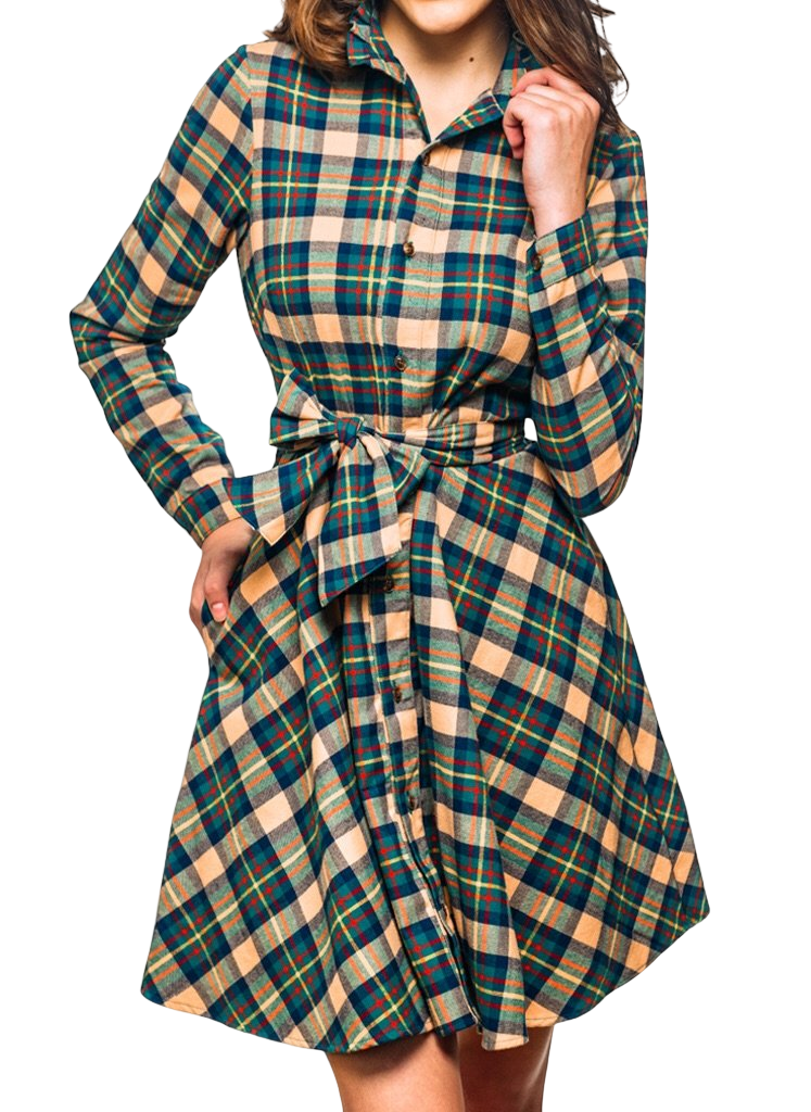 New England House Flannel Dress