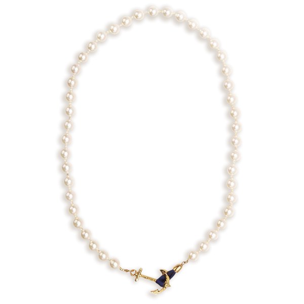 KJP Valerie Pearl Necklace with Anchor Clasp – Kiel James Patrick