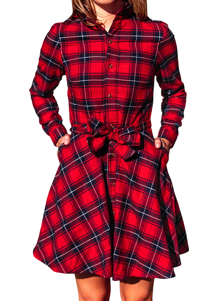 Apple Pie Skillet Flannel Dress