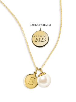 World's Your Oyster Gold Necklace --Class of 2023