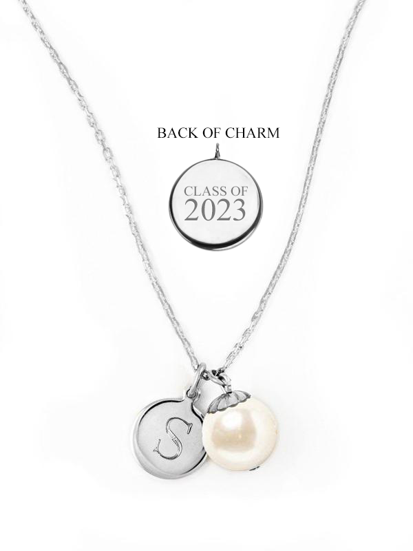 World's Your Oyster Silver Necklace --Class of 2023